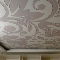 тканевый натяжной потолок с рисунком