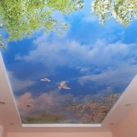 натяжные потолки с фотопечатью небо